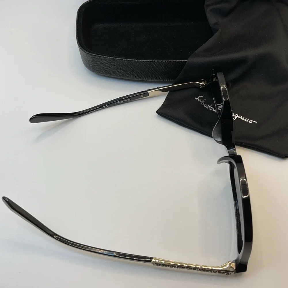 NEW Salvatore Ferragamo Sunglasses Black with Ombré lenses